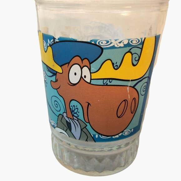 The Adventures Of Rocky  Bullwinkle Glasses 1 2 Bama Vintage Universal Studios - Picture 3 of 14